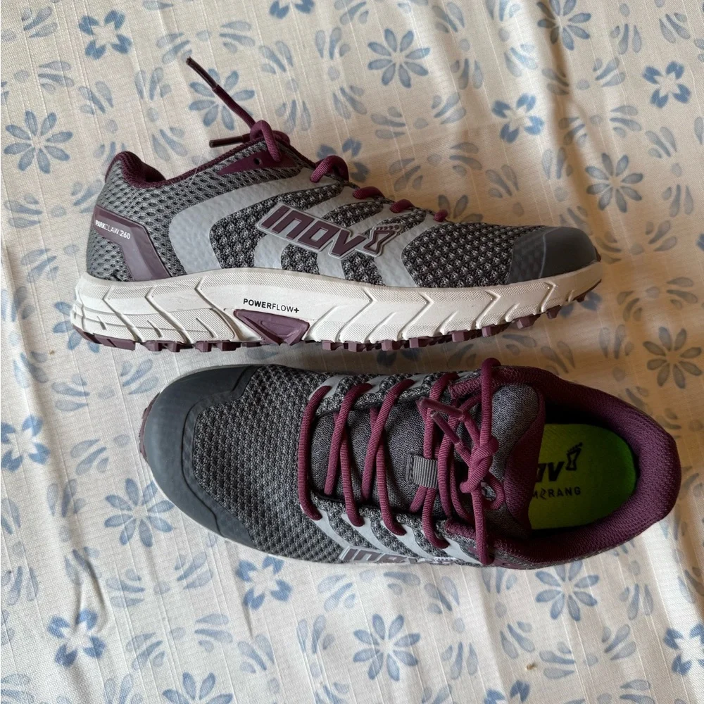 Inov-8 Parkclaw 260 Gray and Purple Athletic Shoes with Mesh Upper - Picture 1 of 6